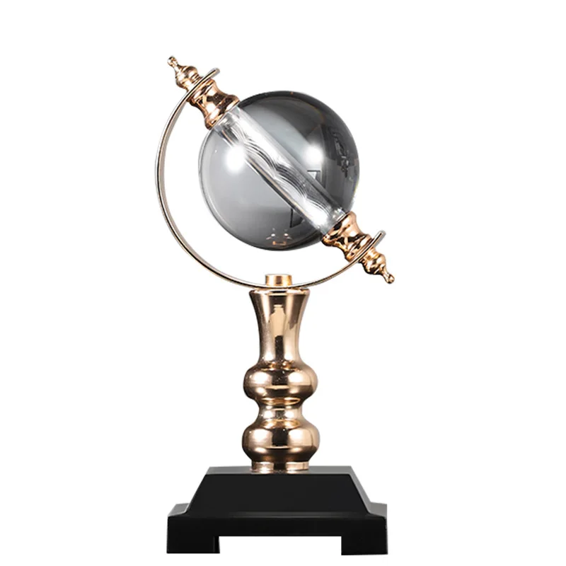 

Creative fashion globe crystal wrought iron desktop decoration living room porch decoration decoration