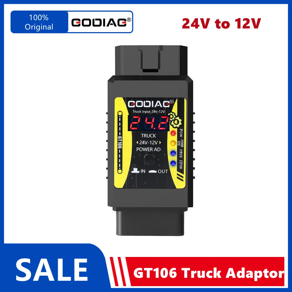 Конвертер диагностики повышенной прочности Godiag GT106 24 В-12 В поддержка X431 / ThinkCar //