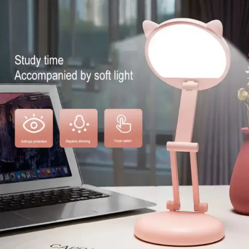 

LED Desk Lamp USB Rechargeable Table Lamp Desk Lighting Eye Protection Foldable for Bedroom Desk Light