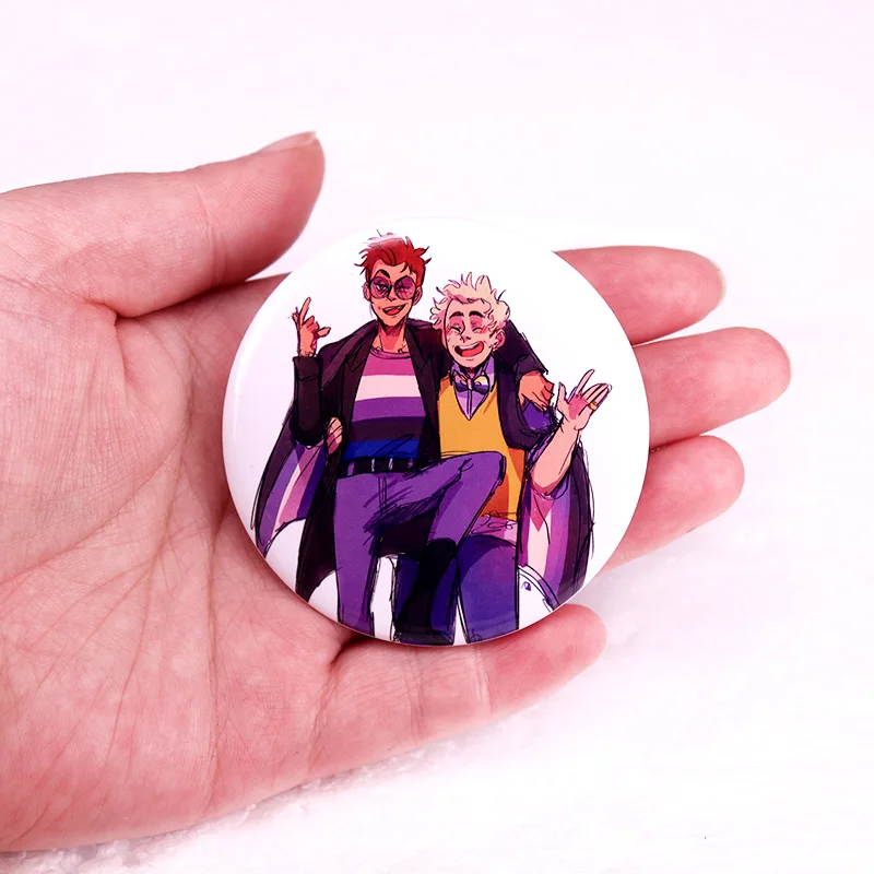 Брошь на кнопке Omens с изображением ангела