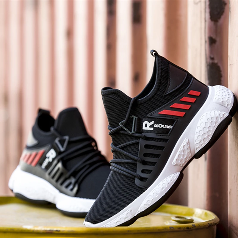 New Trend Men's Sneakers Mesh Breathable Casual Sports Shoes Male Non-slip Running Basketball Boys Lightweight Vulcanized Shoes