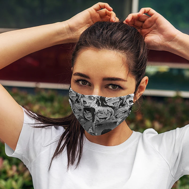 Мультяшная аниме маска для лица мужчин и женщин фильтры PM2.5 Пылезащитная улицы