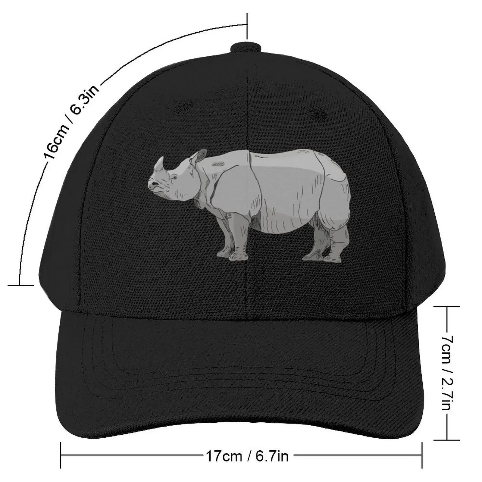 Бейсбольная кепка GREATER ONE-HORNED RHINO шляпа от солнца женская для гольфа 2025 г. мужская