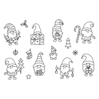 santa claus transparent clear silicone stampseal for diy scrapbookingphoto album decorative clear stamp
