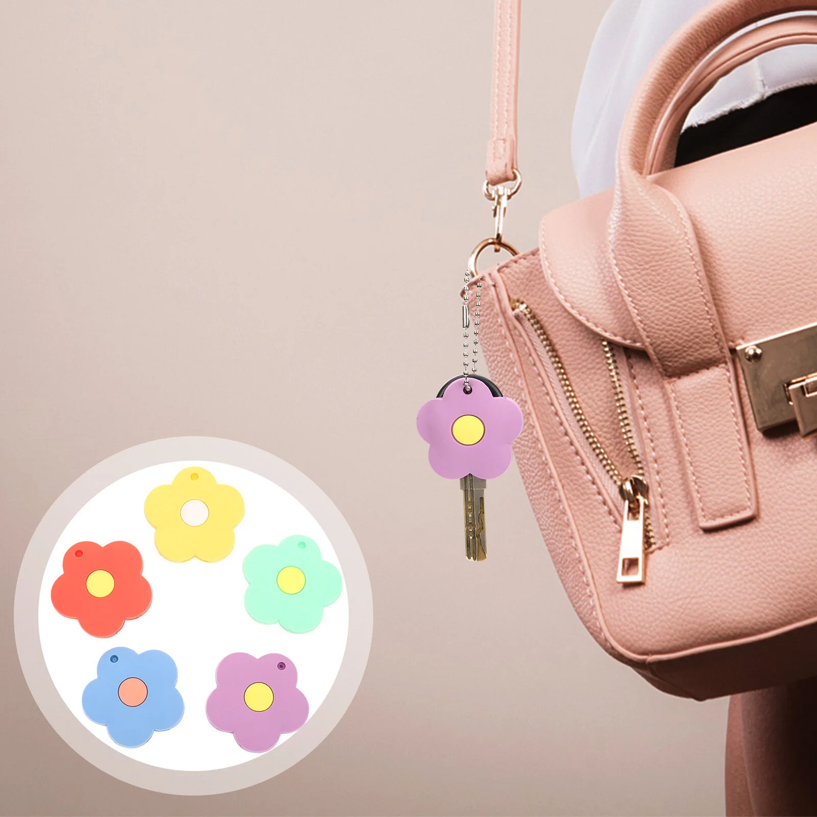 

Key Covers Caps Cap Cover Protector Rings Silicone Tags House Flower Identifier Cute Sleeve Id Case Identifiers Coding Ring