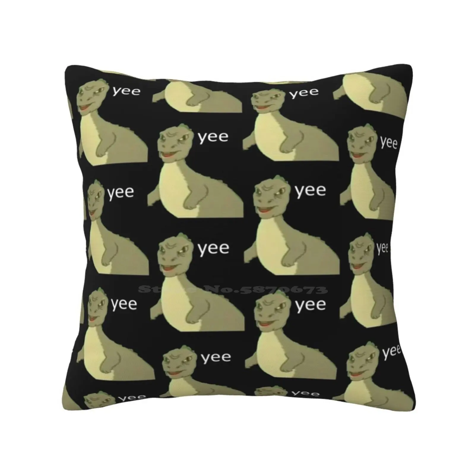 Yee Dinosaur Maym : ^) (версия 1 качество видео Белый текст) смешной милый Декор квадратная