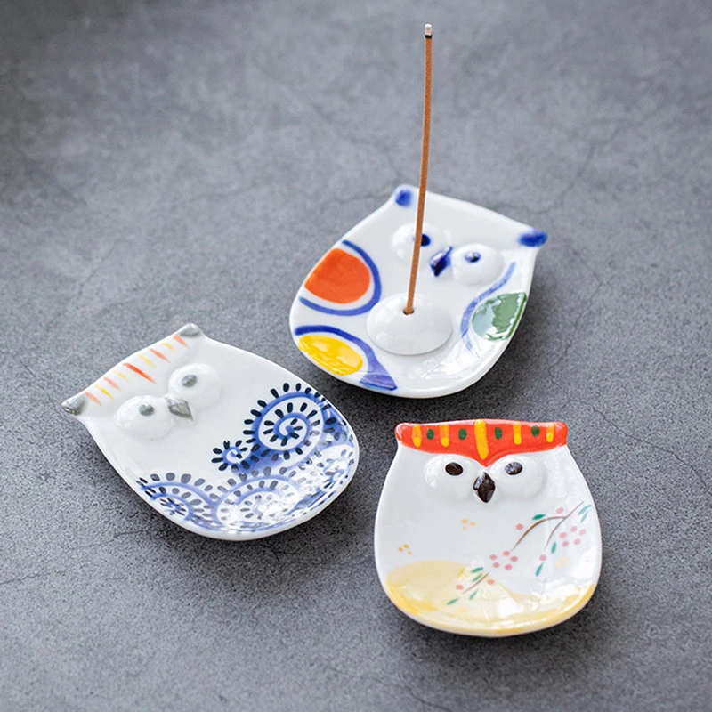 Japanese Style Ceramic Tiny Plate Creativity Kitchen Home Restaurant Soy Sauce Vinegar Mustard Seasoning Owl Ceramic Dish