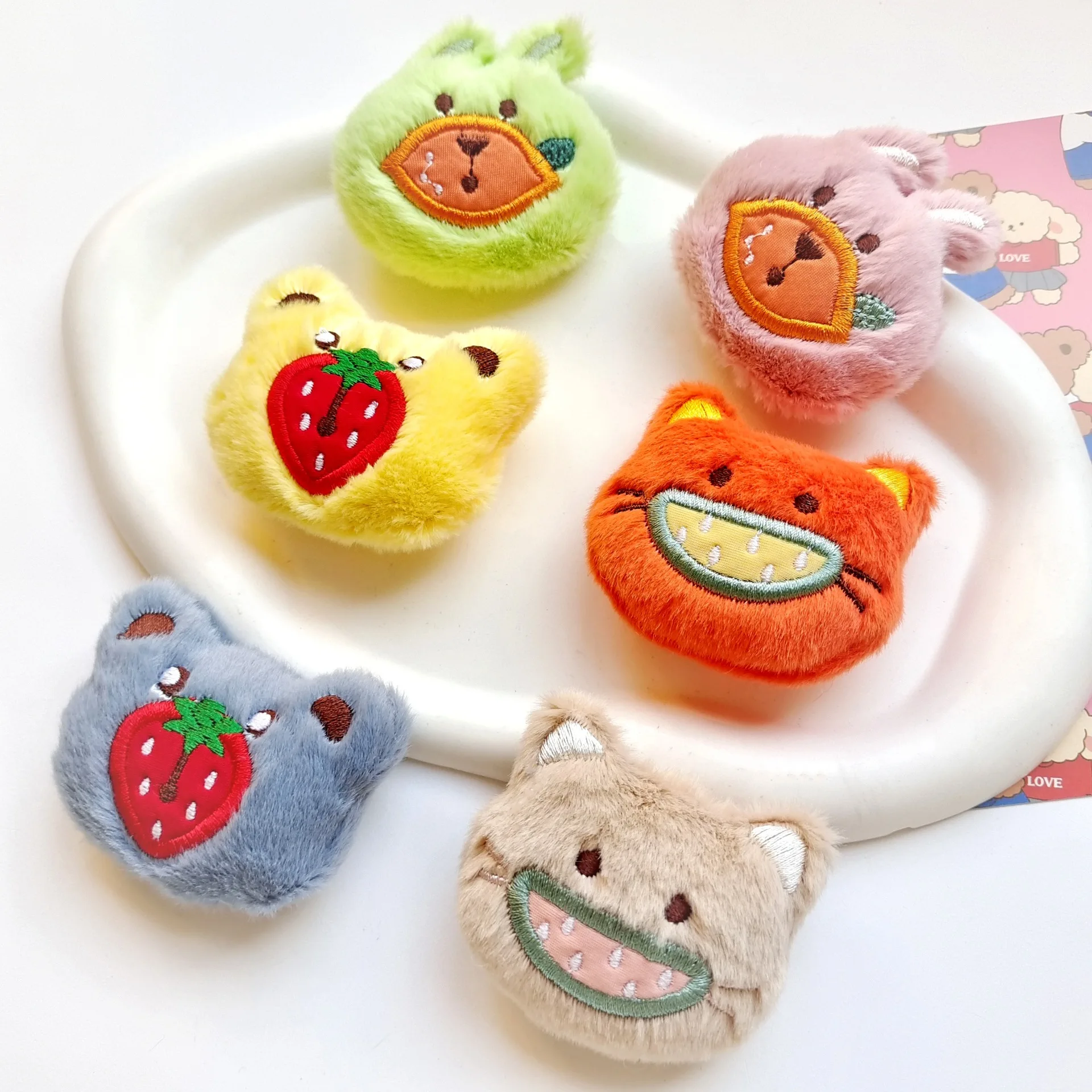 10 шт./партия плюшевые заколки для волос