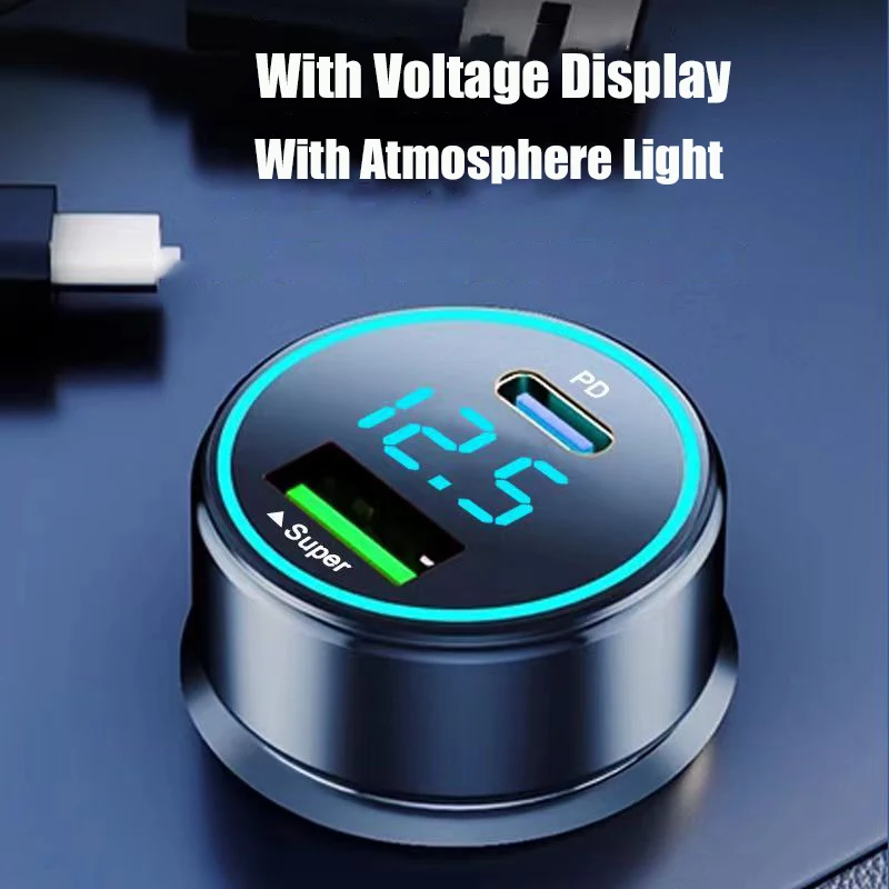 Автомобильное Зарядное Устройство Usb C Адаптер 180 Вт Сверхбыстрая Зарядка С