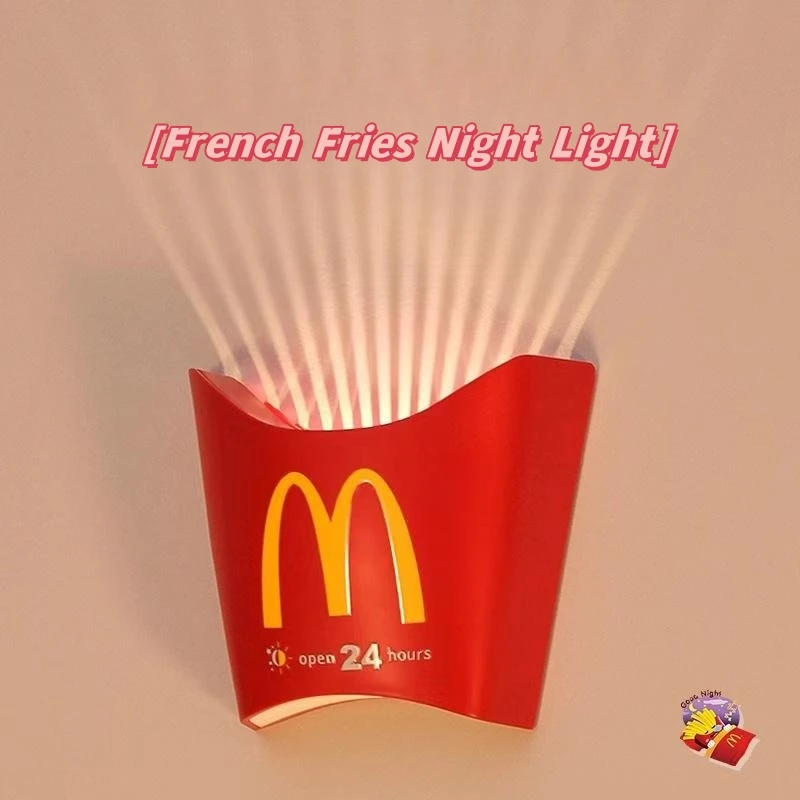 

2023 New French Fries Night Light M Kee Night Light Charging Wall Hanging Creative Bedroom Bedside Sleeping Light Birthday Gift