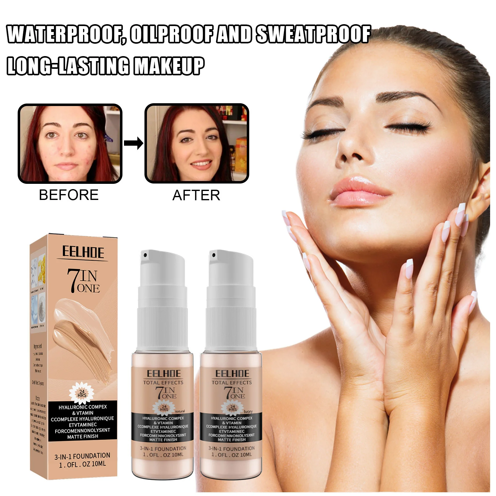 

Консилер для жирной кожи лица, водостойкий, яркий