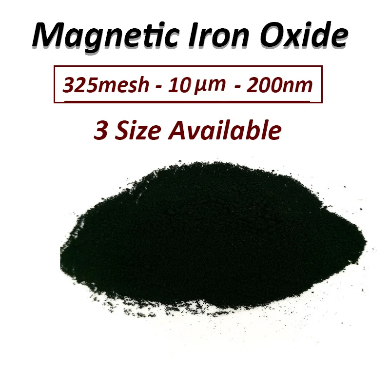 

99.9% Black Fe3O4 Powder Magnetic Iron Oxide Powder for R&D Ultrafine Powders 325mesh,1um,200nm Mult Size