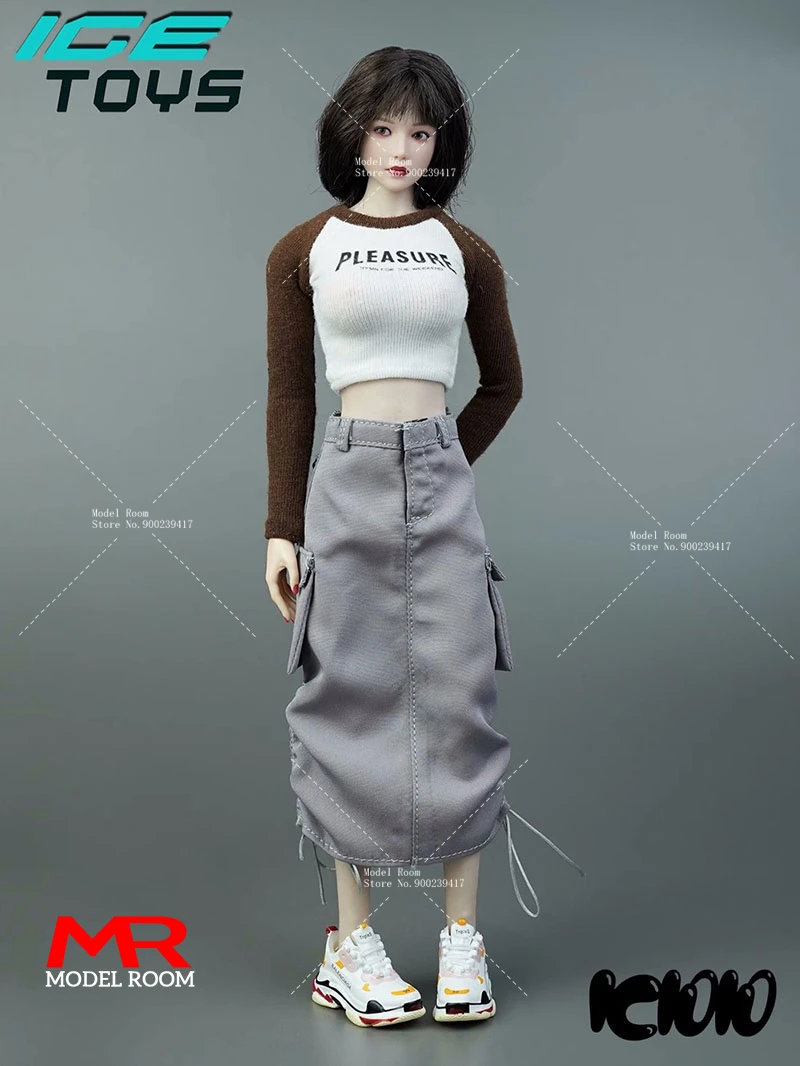 Игрушки ICE 1/6 IC1010 повседневная юбка IC1011 откровенная футболка с длинным рукавом