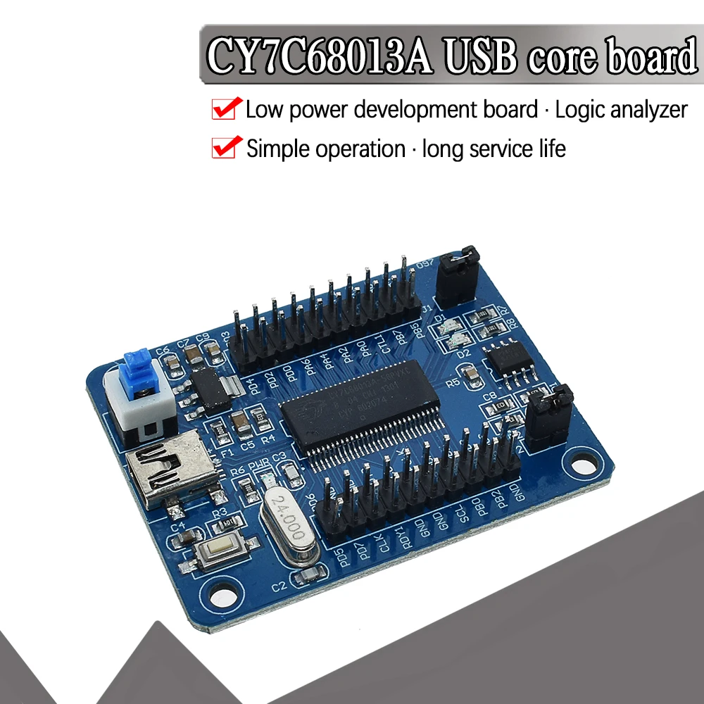 Фото Официальный IEZ-USB FX2LP CY7C68013A Основная плата USB макетная плата USB логический анализатор I2C последовательный и SPI высокое качество В наличии №1