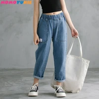 4 5 6 7 8 Years Toddler Girls Jeans Spring Autumn Korean Casual Denim Pants Fashion Elastic Waist Jeans for Girls New Arrival