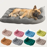 3 in 1 dog bed pet sofa foldable calming plush bed houses for large dogs winter warm cat house washable dog mat covers products