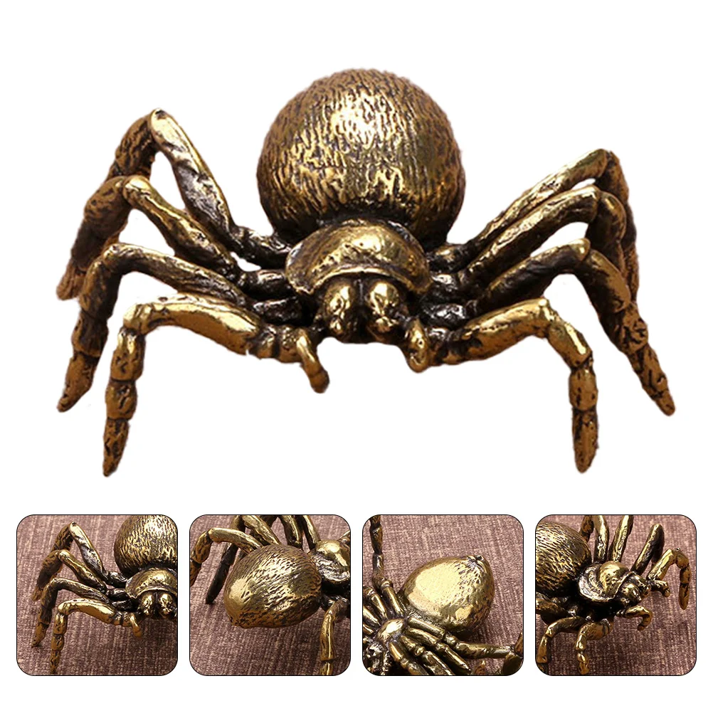 

1pc Home Decoration Home Scene Layout Prop Creative Spider Adornment Delicate Brass Spider Decor