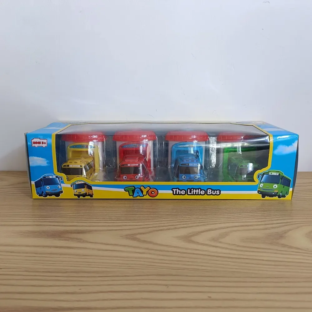 4 шт./компл. Tayo маленький автобус детский миниатюрный Lwcak гараж этот выброс