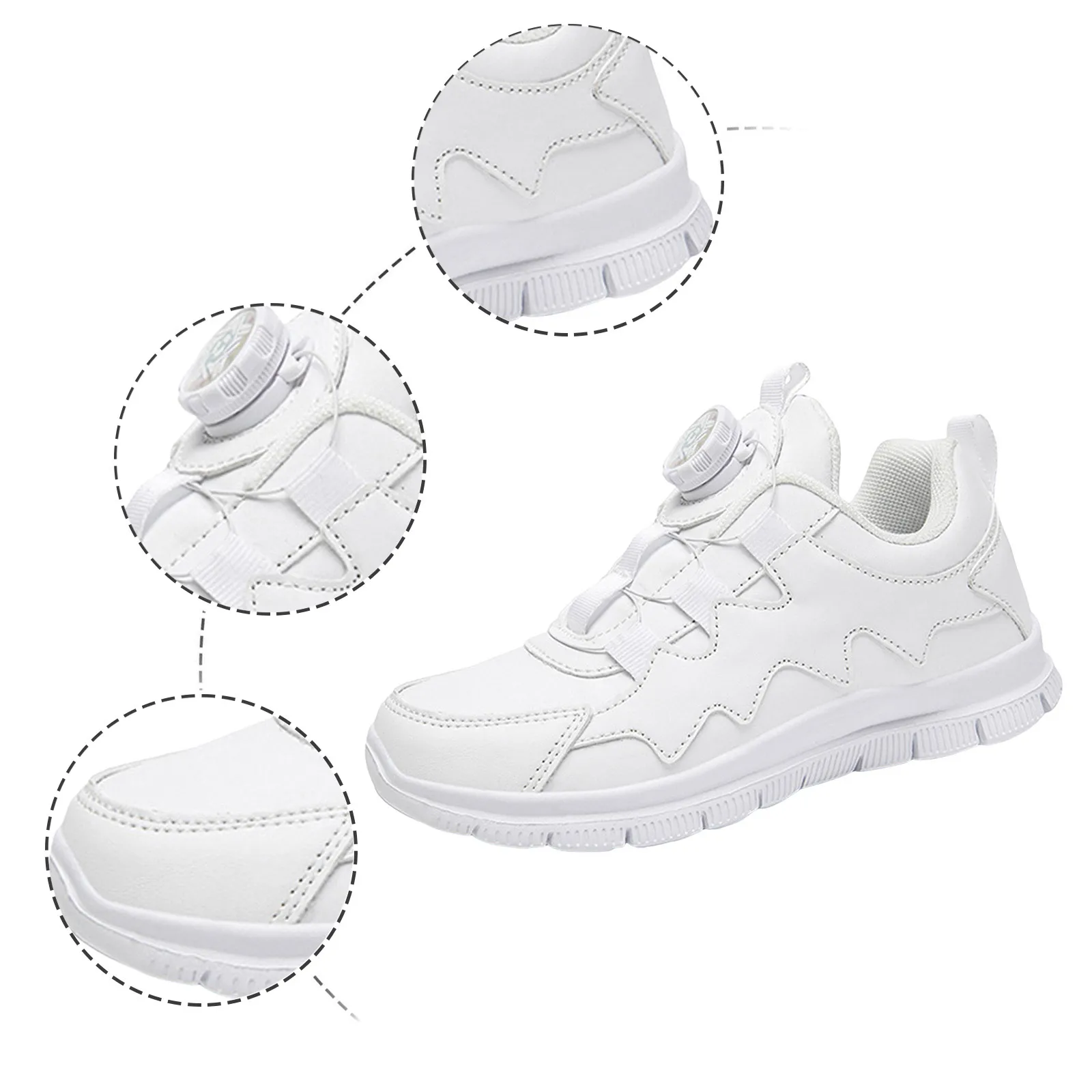 Спортивная обувь для мальчиков модный новый узор простая и однотонная кожаная с