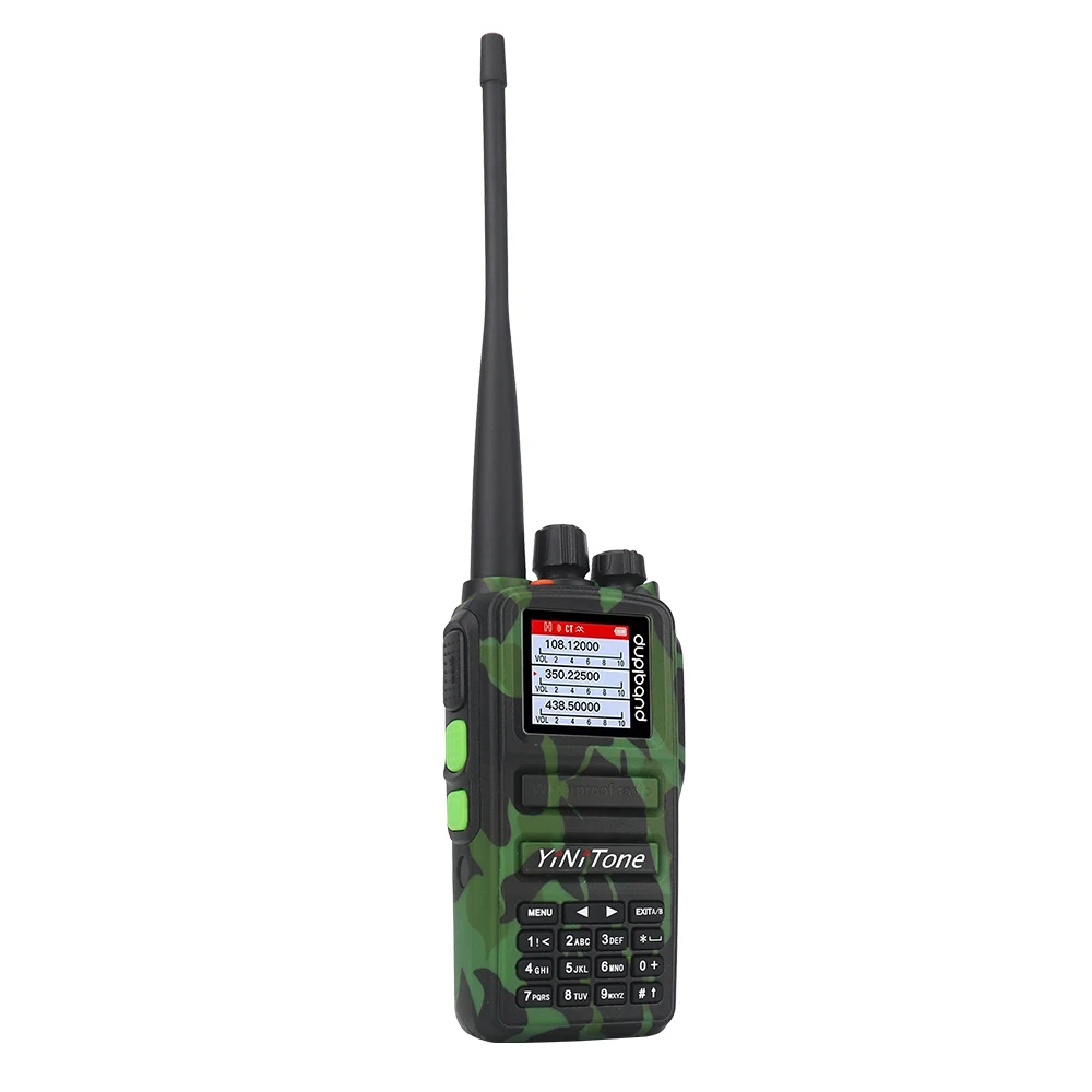 Yinitone Ht-uv2 Three-Stage IP68 Waterproof High-power 10W Aviation Band Ultra Wideband Receiving Walkie Talkie
