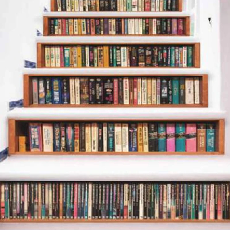 

Printed Style Self-Adhesive Stairs Sticker Ceramic Tiles PVC Stair Wallpaper Decal Vinyl Mural Stairway Decor