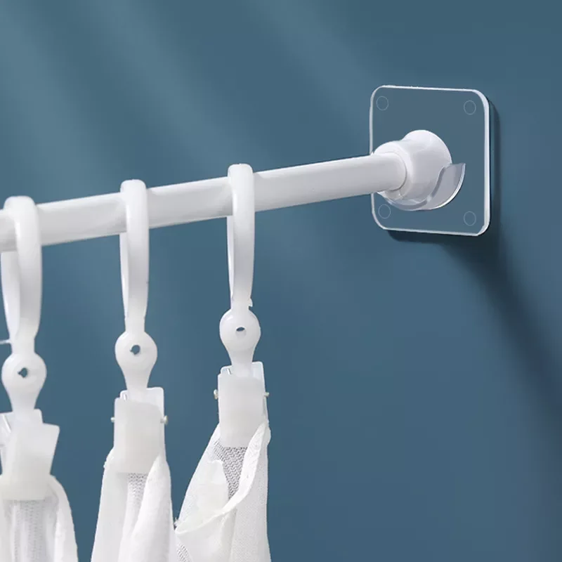 

2022New Rod Holder Self-adhesive Curtain Rod Bracket Holders Hooks Adjustable Clothes Rail Bracket Bathroom Bracket Holder