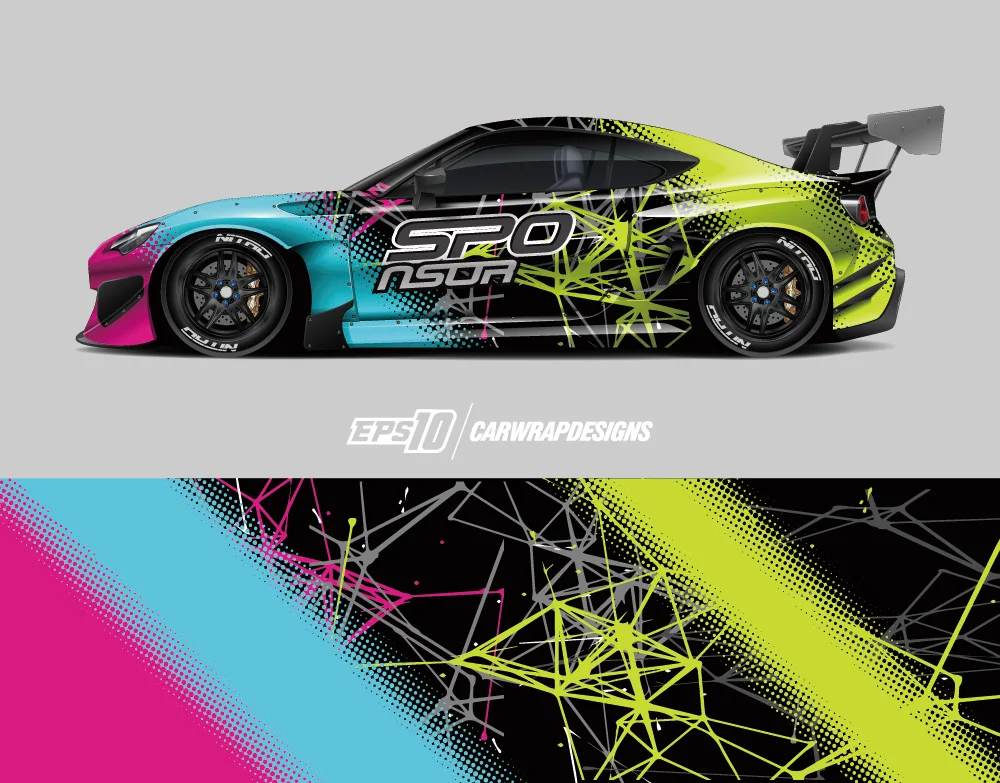 Полосатая Автомобильная полная наклейка, декоративная Автомобильная наклейка, графическая переводная картинка с изображением кузова, вин...