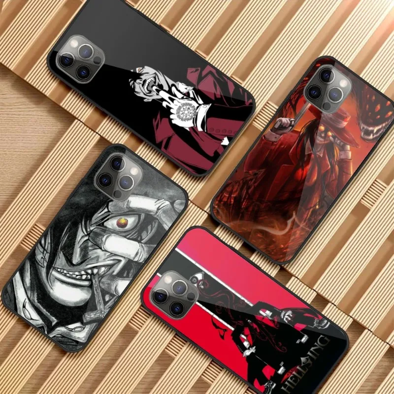 

Чехол для телефона Hellsing Alucard для iPhone 14 13 12 11 XS X 8 7 6 Plus Mini Pro Max SE 2022 PC стеклянный чехол Funda Shell