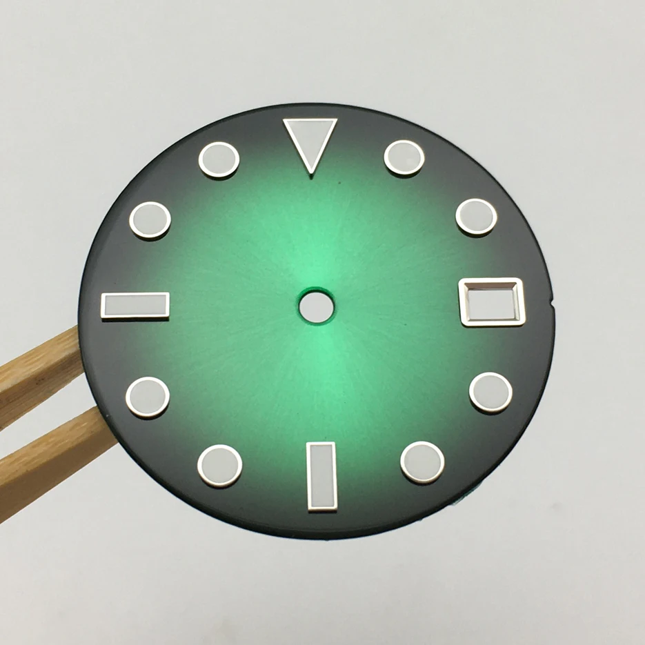 No Logo 28.5mm Watch Dial Replacement, Modified Dial, Luminous Face, for NH35A Movement BB4 Men Watch Accessories