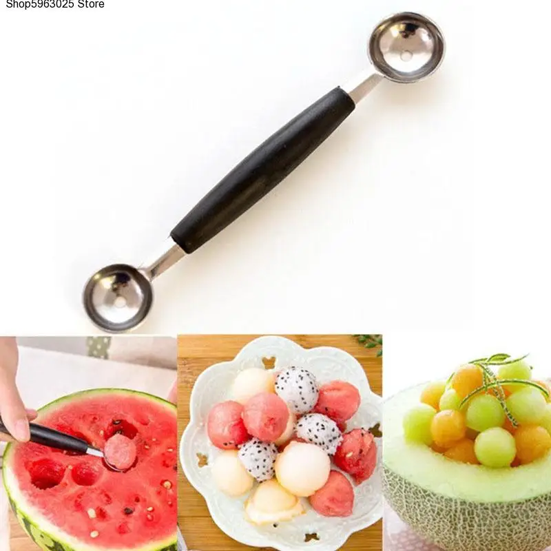 

Stainless steel spoon kitchen ice cream mashed potatoes watermelon jelly yogurt cookies handle scoop kitchen accessories