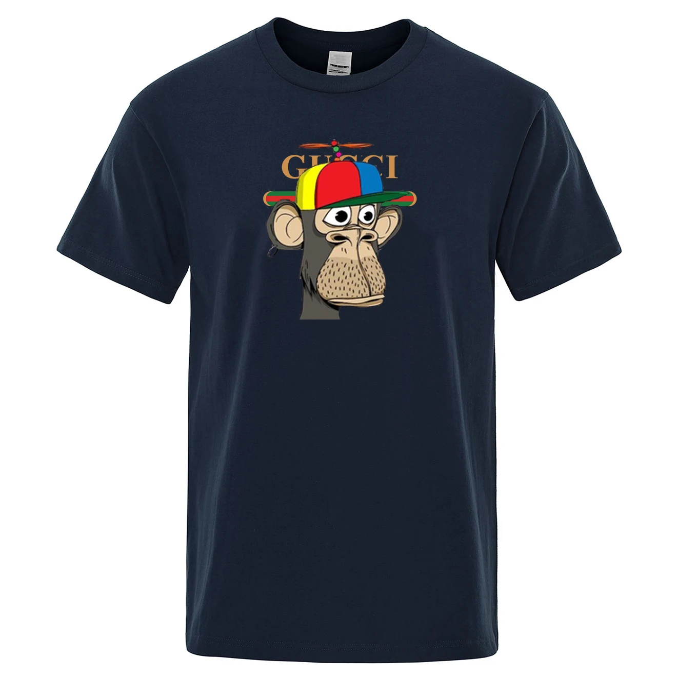 

Summer Street Hip Hop Men's T-Shirt Boring Ape Print T-Shirt 100% Cotton T-Shirt High Quality Round Neck Short Sleeve T-Shirt