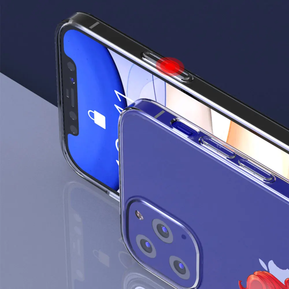 Прозрачный силиконовый чехол для Apple iPhone 13 15 11 12 Mini 14 Pro Max X XS 7 8 Plus XR