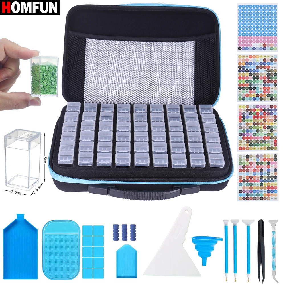 HOMFUN 54-слотовый набор сумок для хранения алмазной живописи аксессуаров