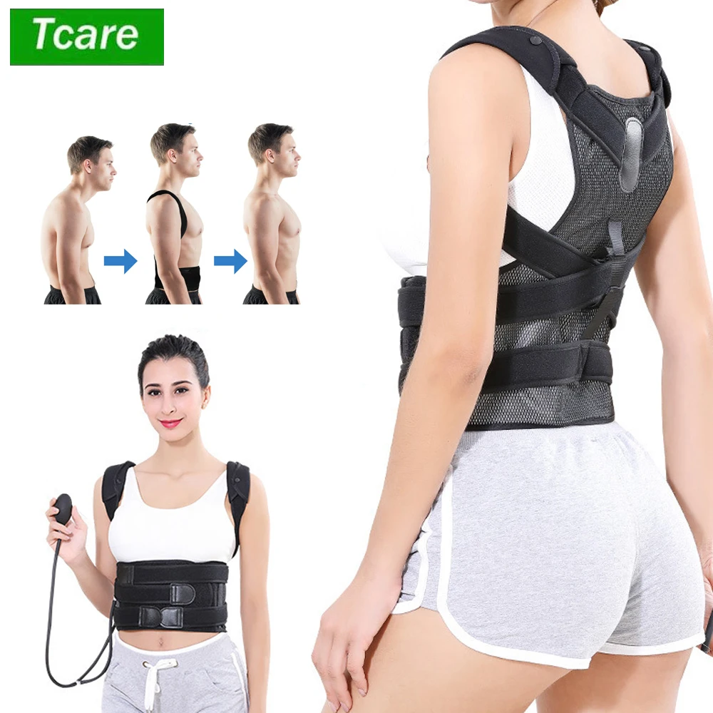 

Tcare 1Set Inflatable Back Posture Corrector and Inflatable Waist Support Brace Improve Bad Posture & Pain Relief for Students