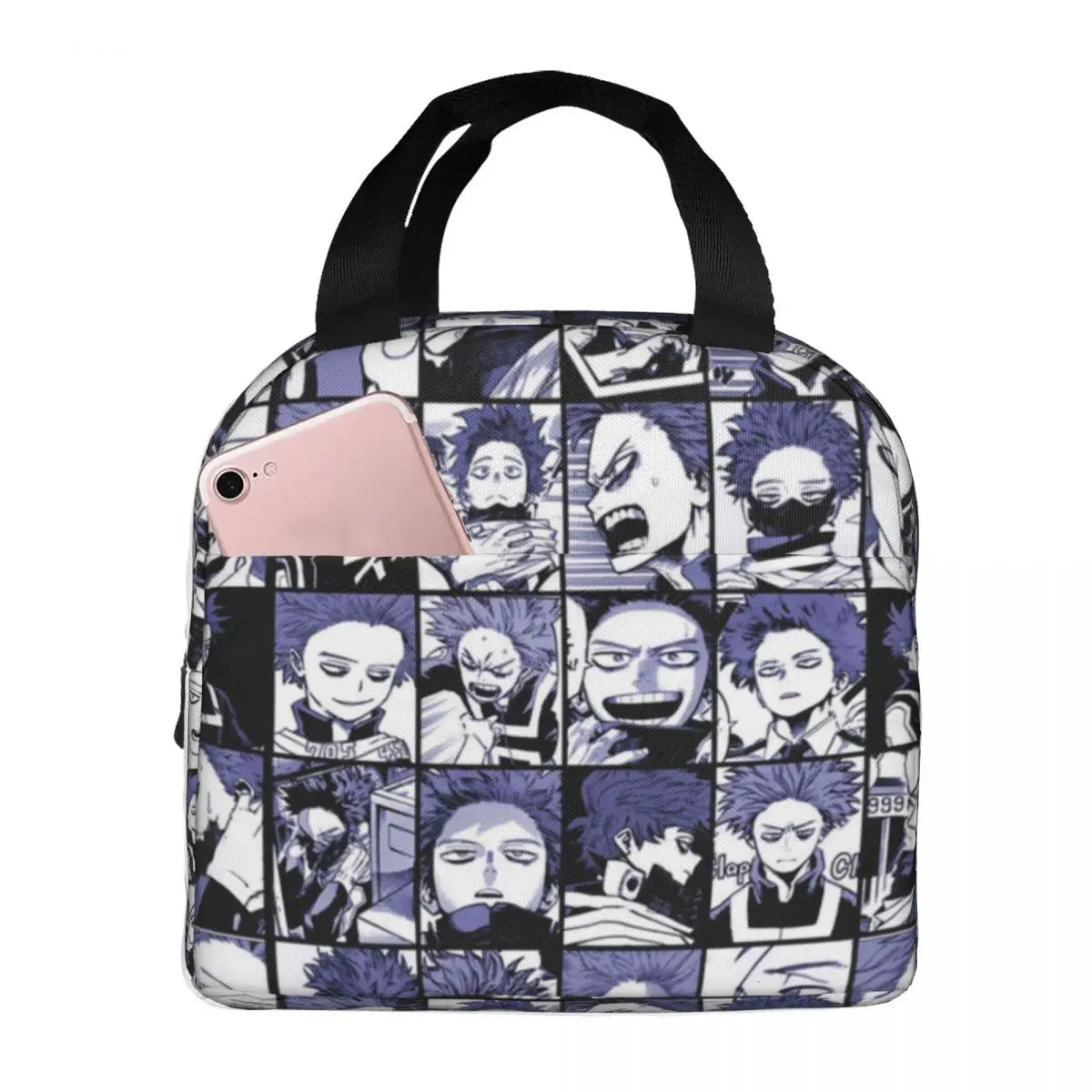 

Shinso коллаж аниме Моя геройская Академия сумка для ланча портативный изолированный охладитель термальная еда Пикник путешествия Ланч-бокс для женщин девушек