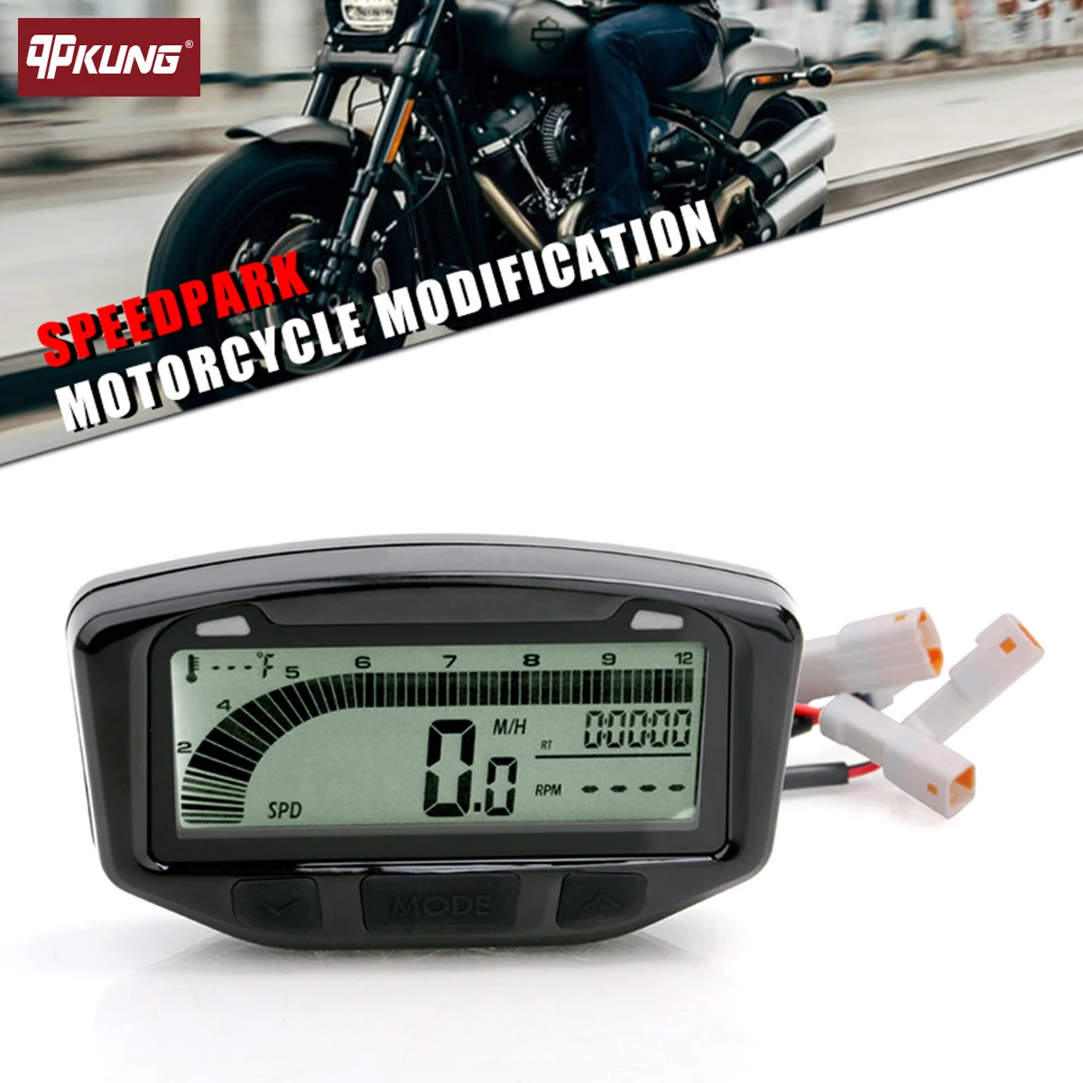 Цифровой спидометр qpKung 12 В тахометр одометр для мотоциклов 1995-2019 KTM Honda Yamaha Kawasaki