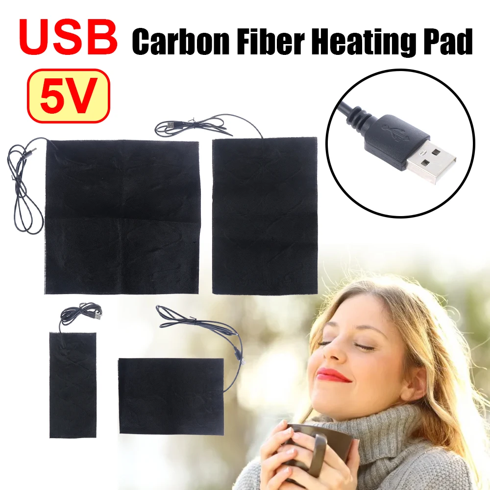Carbon Fiber Heating Pad Body Warmer Fast-heating Heating Film Electric Winter Infrared Fever Heat Mat