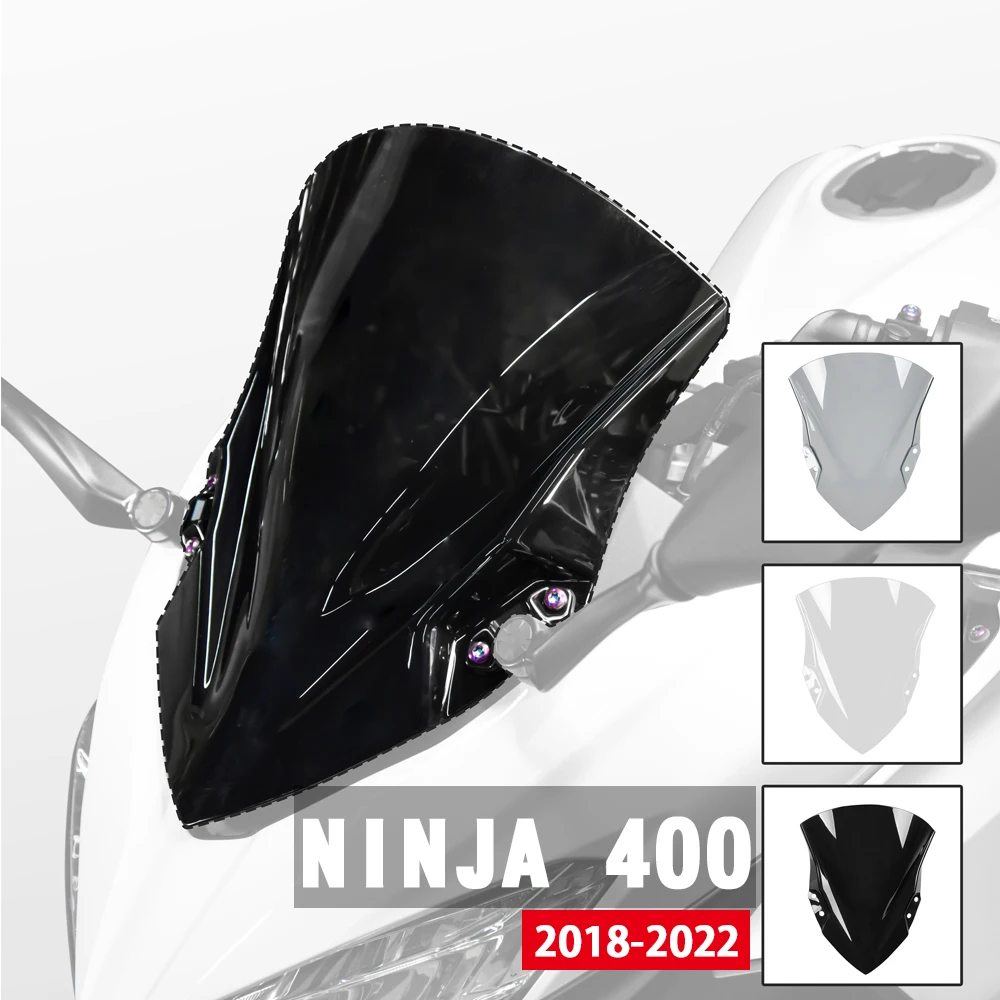 

for Kawasaki Ninja 400 250 Ninja400 2018-2022 2021 Fairing Cover protection Wind Deflectors New Motorcycle Windshield Windscreen