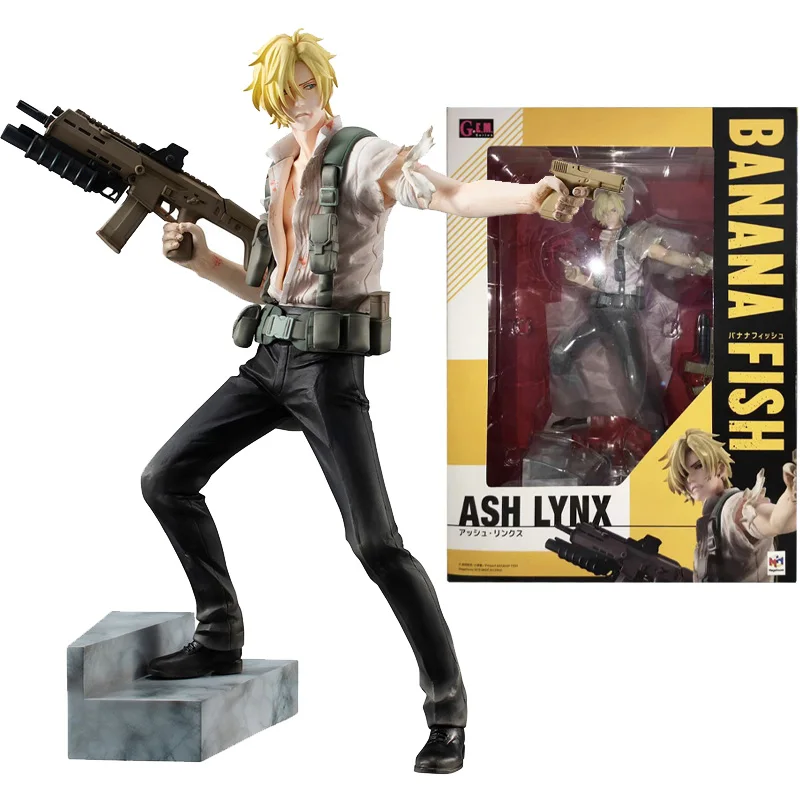 

In Stock Original MegaHouse GEM Ash Lynx Aslan Jade Callenreese BANANA FISH 23.5CM Model Collection Action Figure Toys Gifts