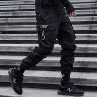 black streetwear joggers sweatpant multi pocket casual mens pants hip hop cargo pants men fashion harajuku harem pant