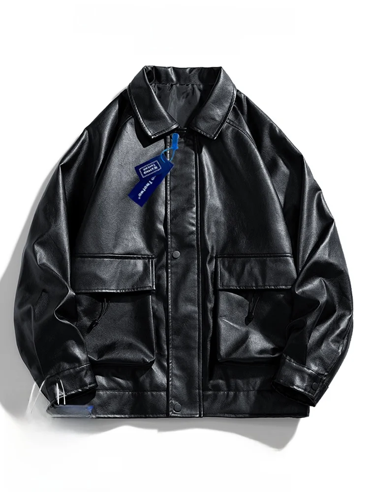 Мужская кожаная куртка Wassup Two весенне-осенняя модная брендовая бейсбольная форма