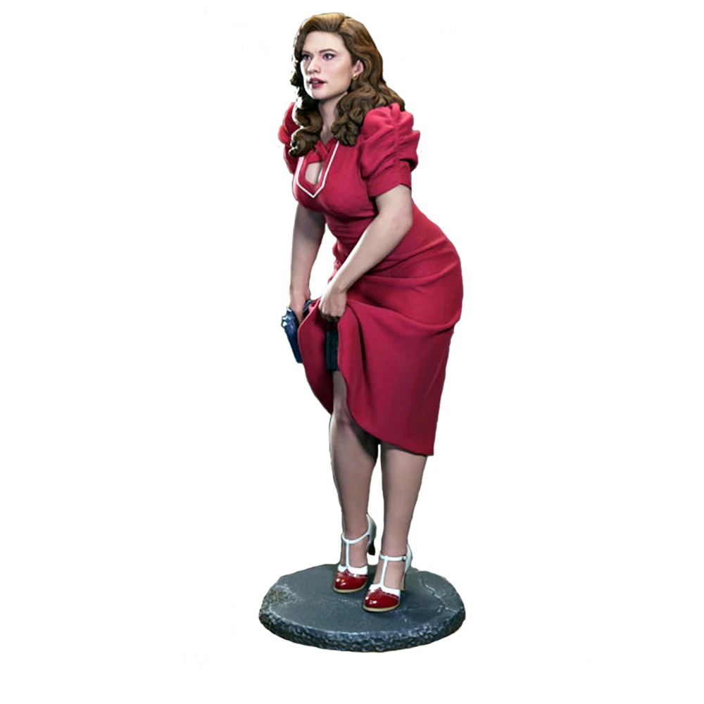

1/18 Scale Resin Figure Model Kit 100mm Agent Carter Statue Modelling Unpainted Kits Diy Toys