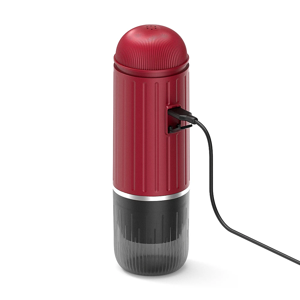 Фото Портативная USB-заряжаемая пластиковая кофеварка для эспрессо для офиса, путешествий, автомобиля, улицы, отеля, домашнего использования, бутылка для воды №5
