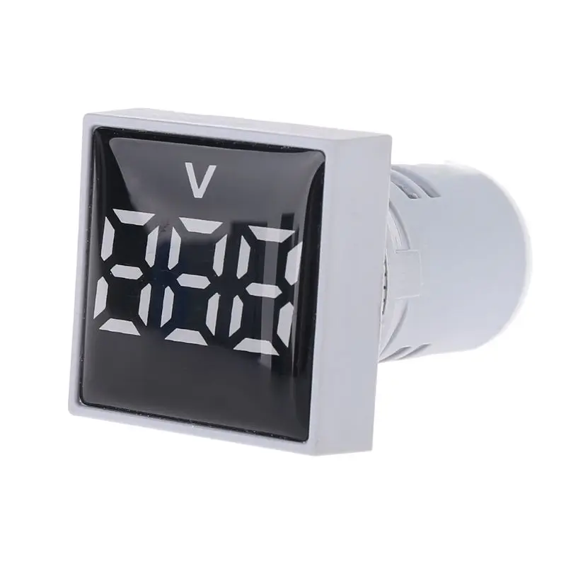 

Square Voltmeter AC 20-500V Volt Meter Panel LED Digital Voltage Indicator Light 22mm White/Red/Blue/Yellow/Green