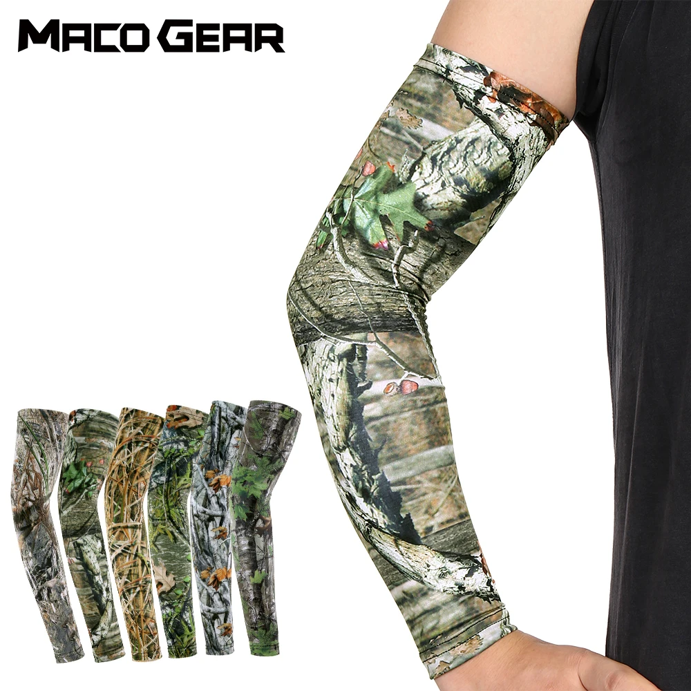 

Summer Sports Arm Compression Camouflage Sleeve Basketball Cycling Arm Warmer Running Volleyball UV Protection Sunscreen Bands