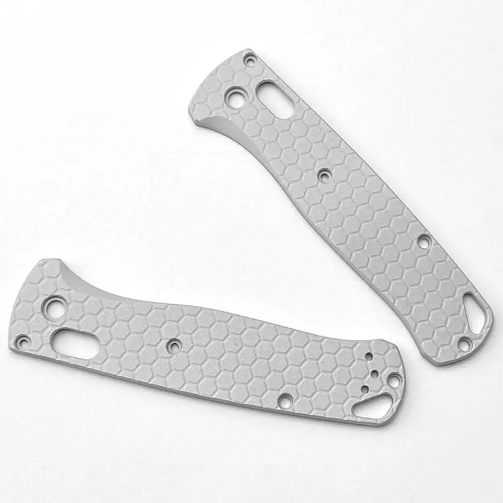 

Honeycomb Pattern Knife Handle Aluminum Alloy Patches For Benchmade Bugout 535 Folding Knives Craft Sand Scale 1 Pair New