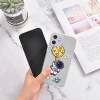 cute astronaut for iphone 6 6s 7 8 plus x xr xs max iphone 13 12 11 pro max ultra thin soft pattern silicone protective case