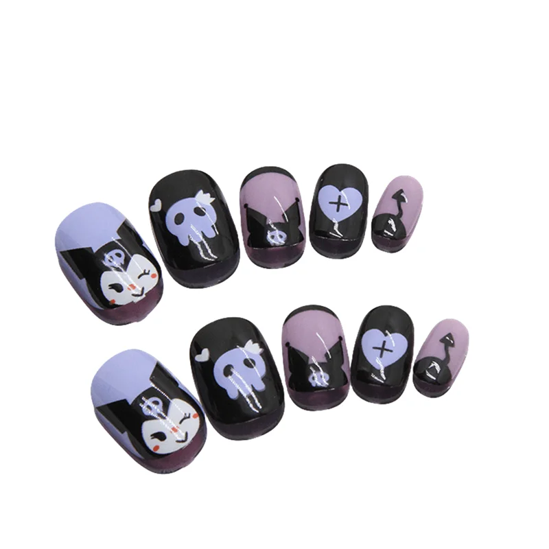 Sanrio Kuromi патчи для ногтей милые Мультяшные девушки и ребенок съемные наклейки