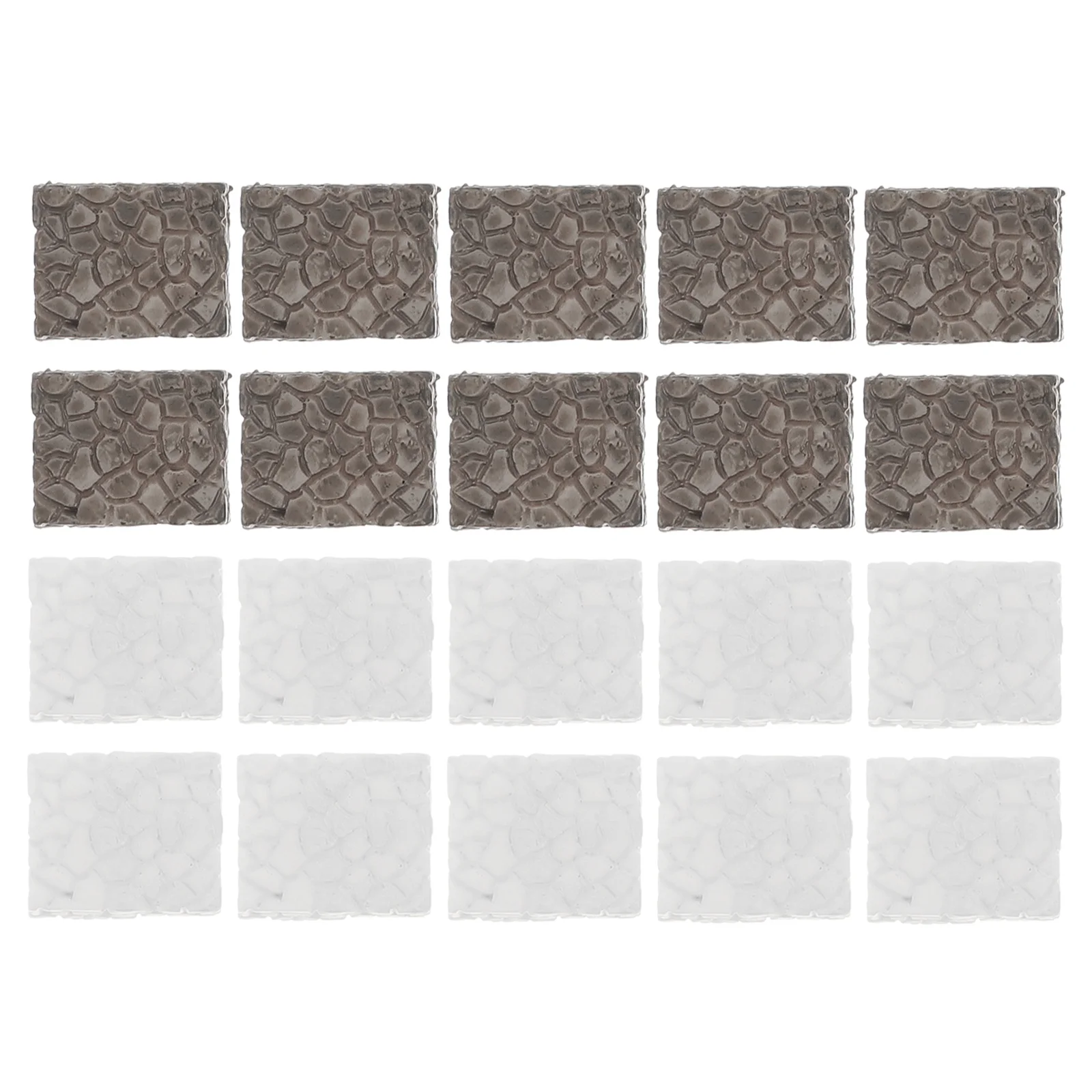 

20 Pcs Lawn Ornaments Walkway Decor Outdoor Pots Bonsai Stairs Resin Crafts Miniature Brick Artificial Steps Ladder