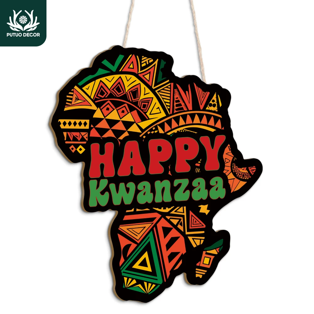 1 шт. деревянный подвесной знак Кванзаа 10 6x9 дюймов
